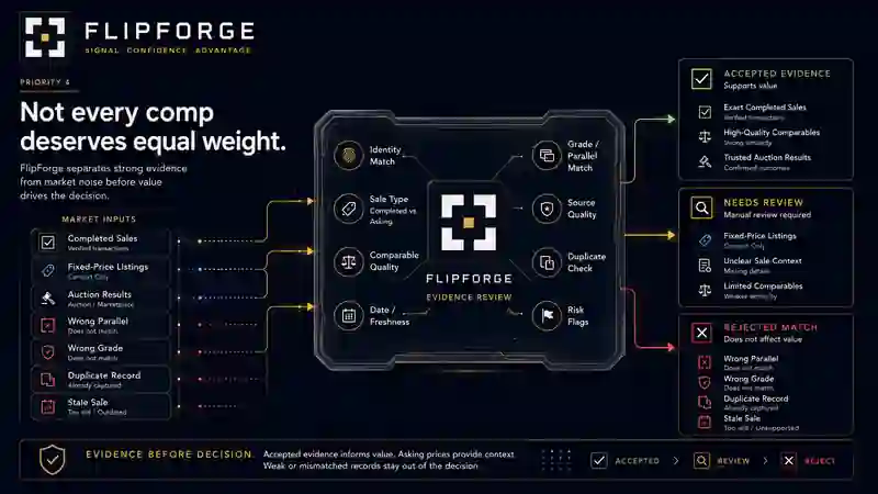 FlipForge evidence review interface